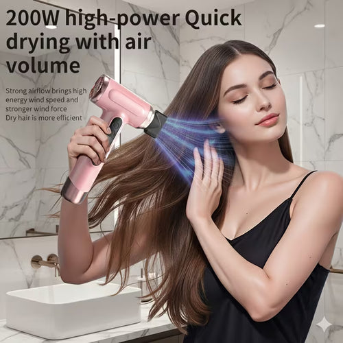 Rechargeable Hair Dryer with Three Temperature Settings for Hot And Cold Air